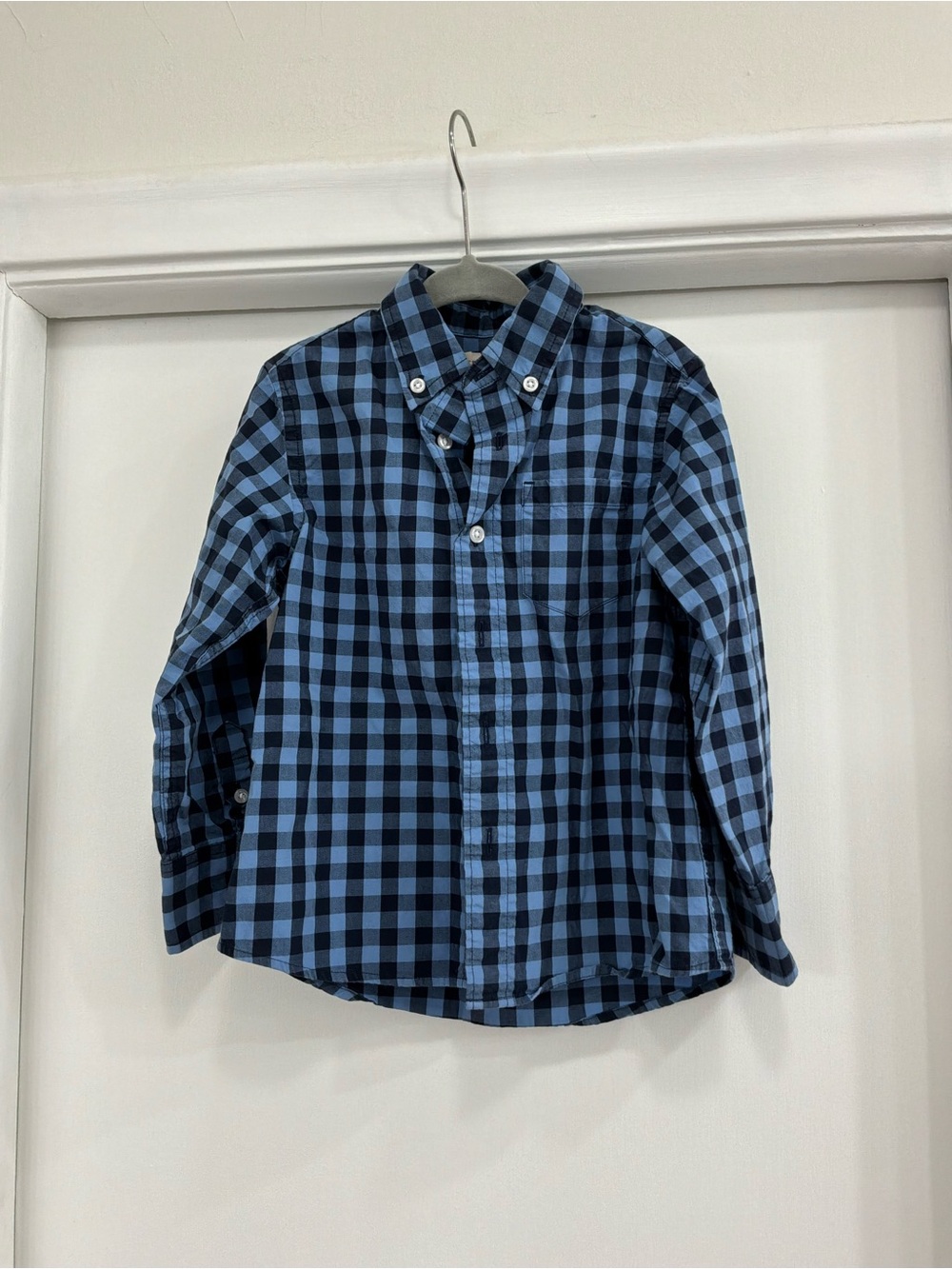 Crewcuts Blue and Navy Check Button-Down Shirt